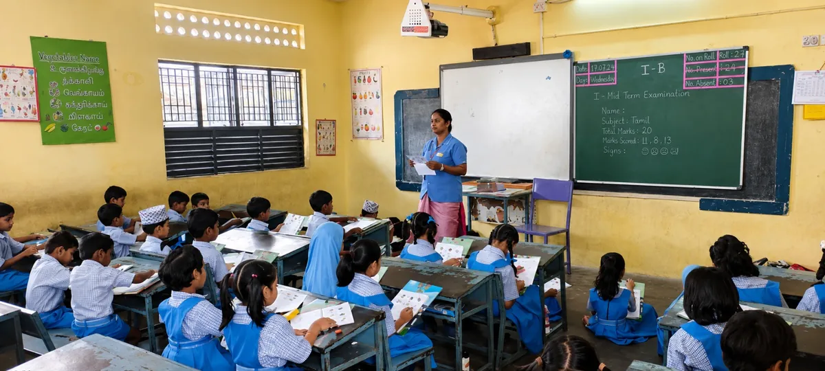 A Crescent classroom during a term examination