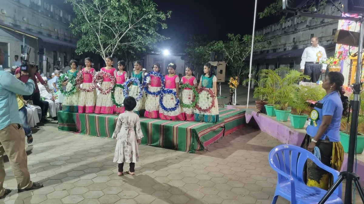 Crescent students performing at a school cultural programme