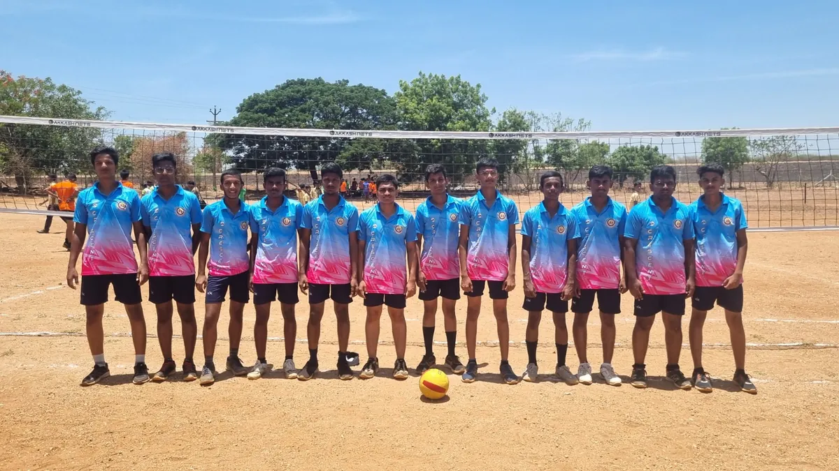 The Crescent school sports team on the playground
