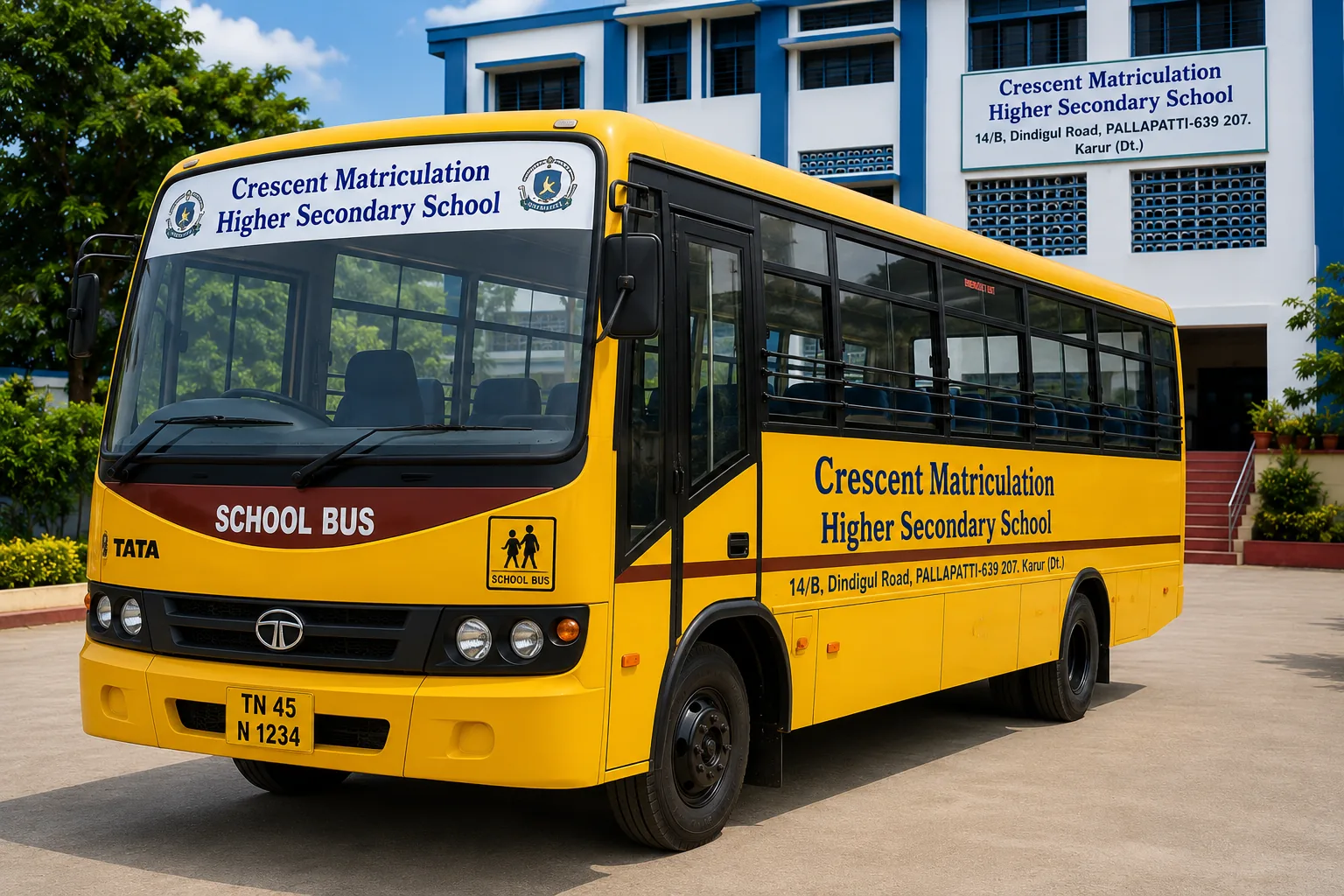 Crescent School bus providing student transport
